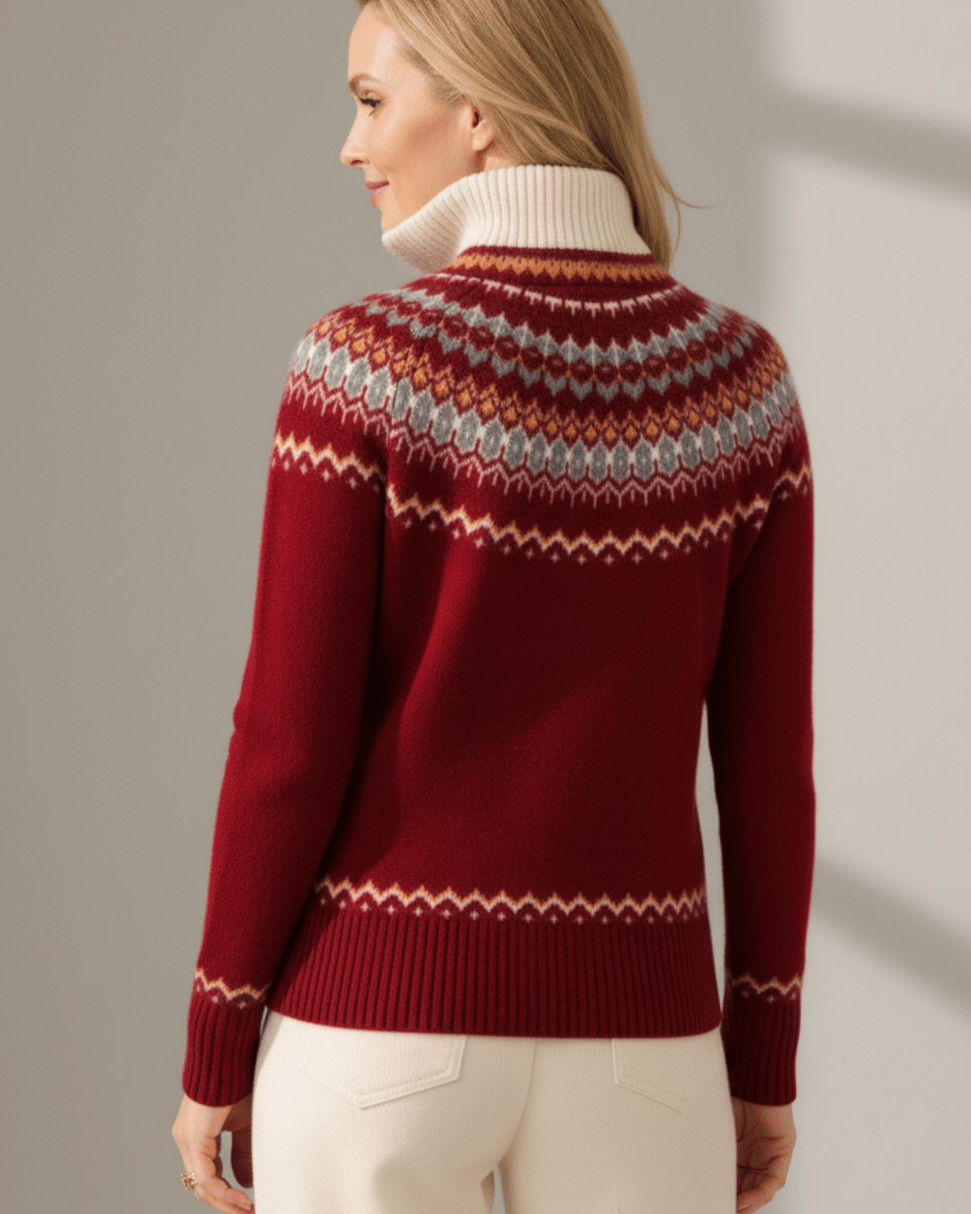 Rhea™ | Nordic Premium Wool Half - Zip Knit - SUNDRA