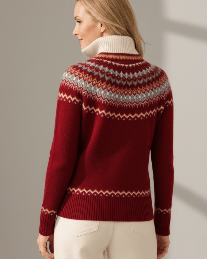 Rhea™ | Nordic Premium Wool Half - Zip Knit - SUNDRA