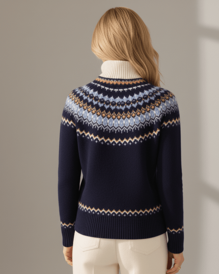 Rhea™ | Nordic Premium Wool Half - Zip Knit - SUNDRA