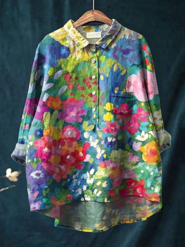 Sophia | Floral Watercolor Shirt - SUNDRA