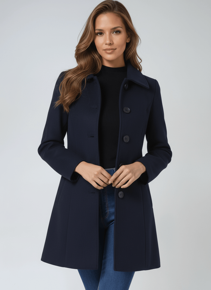 Sylvia | Women's Single Breasted Winter Trench Coat - SUNDRA