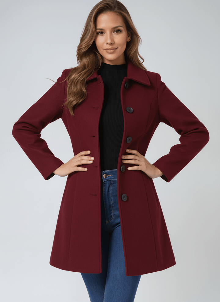 Sylvia | Women's Single Breasted Winter Trench Coat - SUNDRA