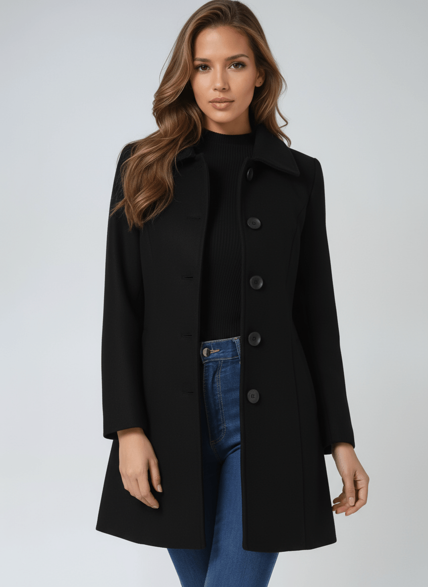 Sylvia | Women's Single Breasted Winter Trench Coat - SUNDRA