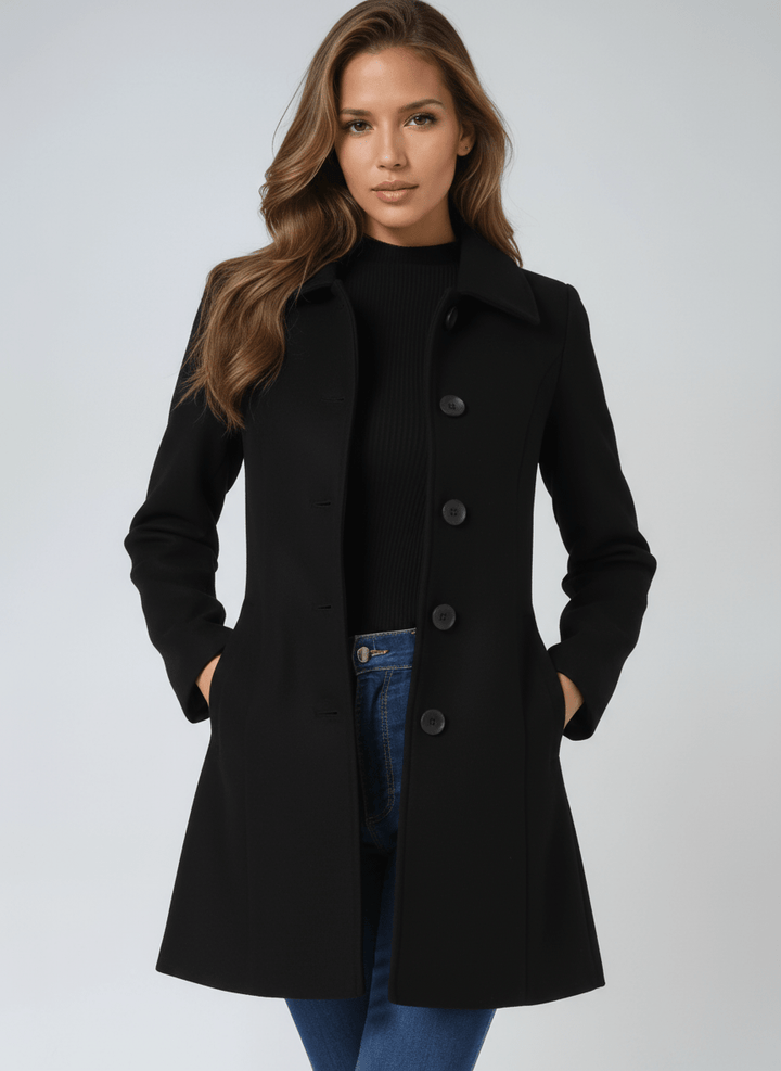 Sylvia | Women's Single Breasted Winter Trench Coat - SUNDRA