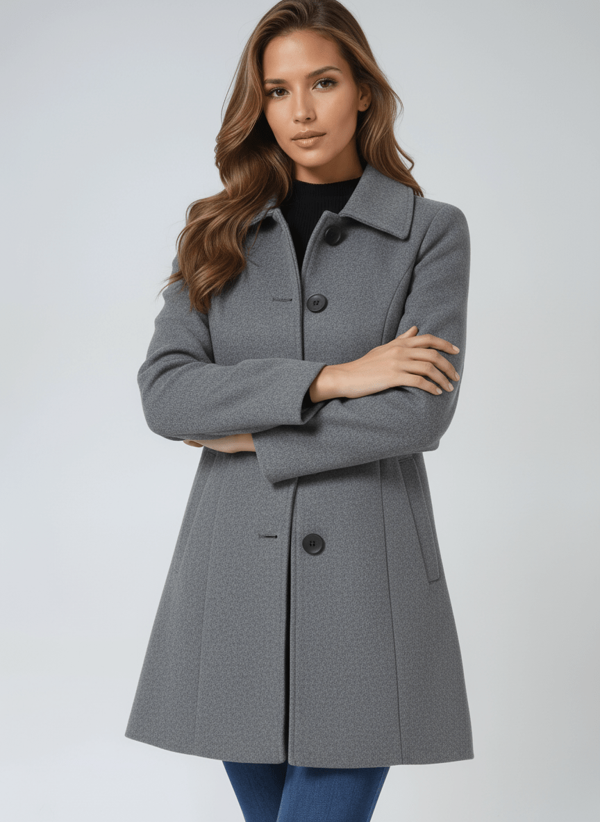 Sylvia | Women's Single Breasted Winter Trench Coat - SUNDRA