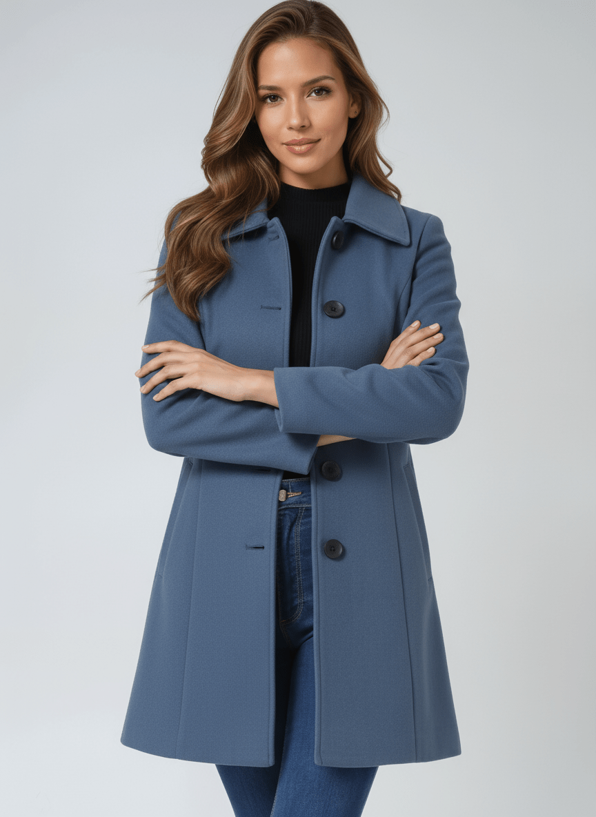 Sylvia | Women's Single Breasted Winter Trench Coat - SUNDRA