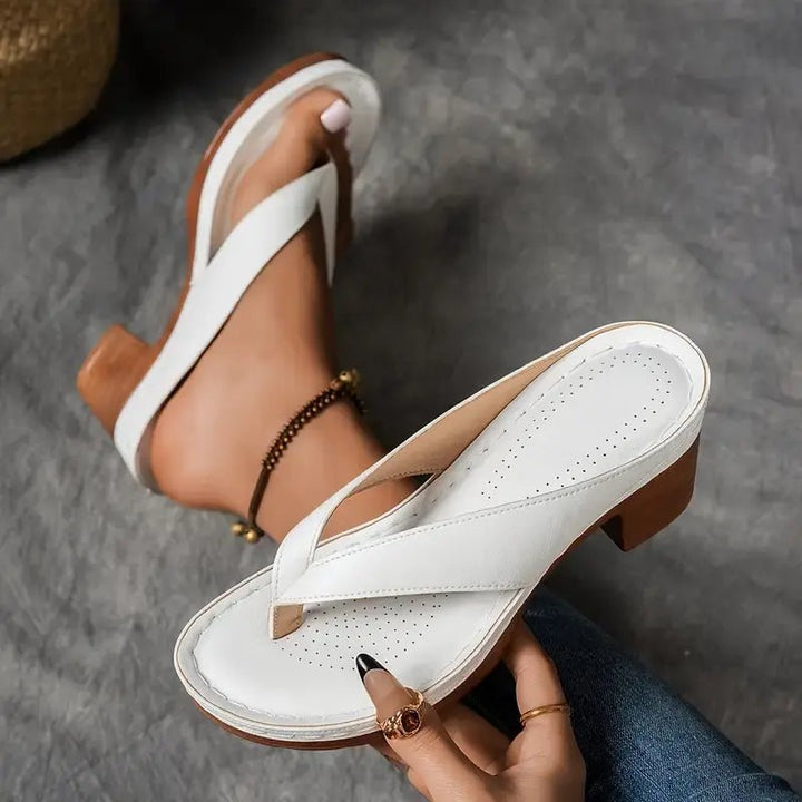 Theresa™ | Heeled Toe Slippers - SUNDRA