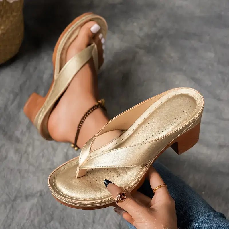 Theresa™ | Heeled Toe Slippers - SUNDRA