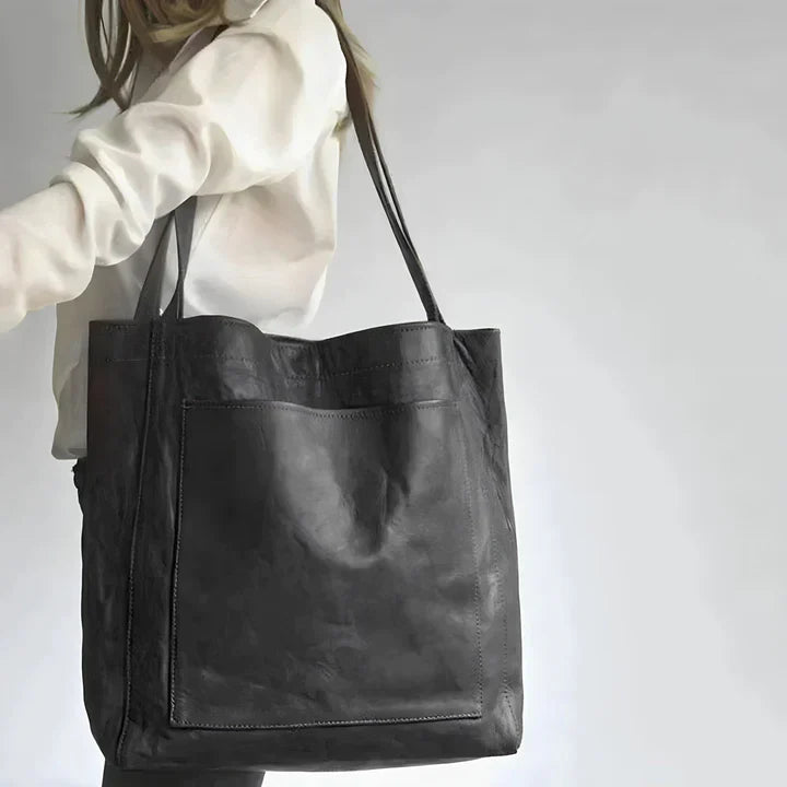Thessaly | Classic Leather Tote - SUNDRA