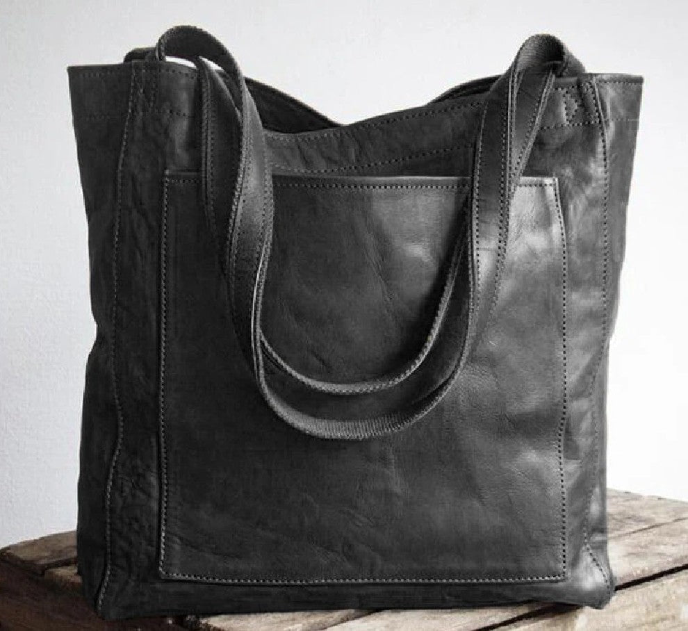 Thessaly | Classic Leather Tote - SUNDRA