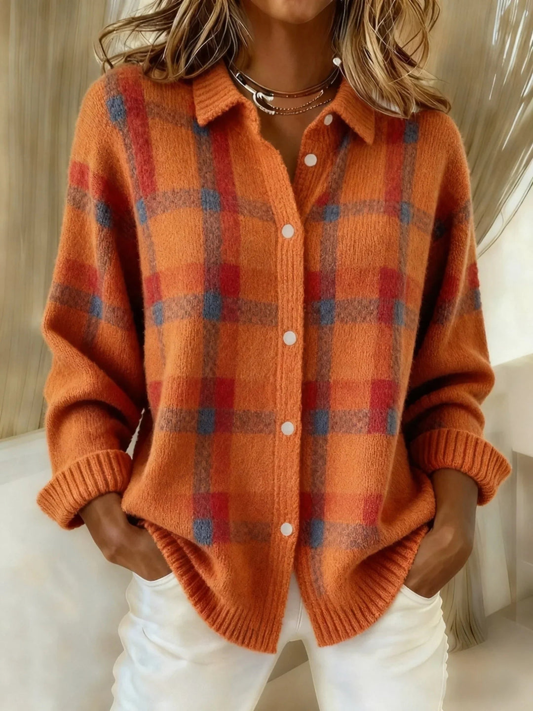 Valeria™ | Casual Retro Plaid Jumper - SUNDRA