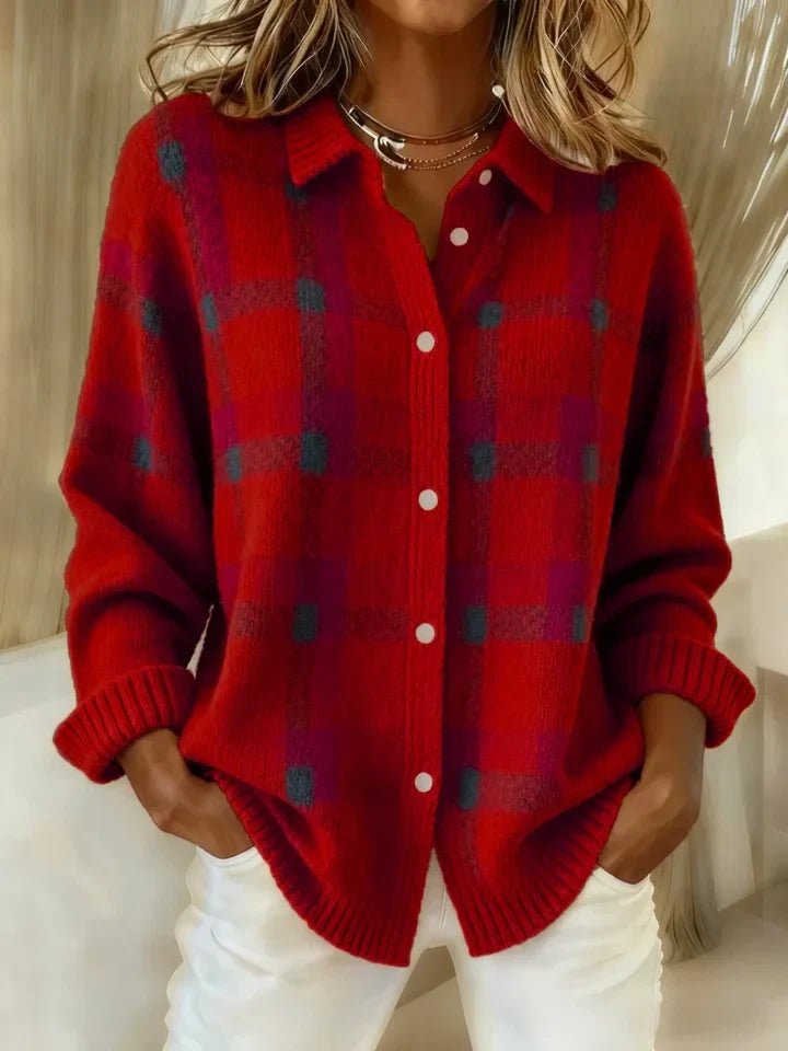 Valeria™ | Casual Retro Plaid Jumper - SUNDRA