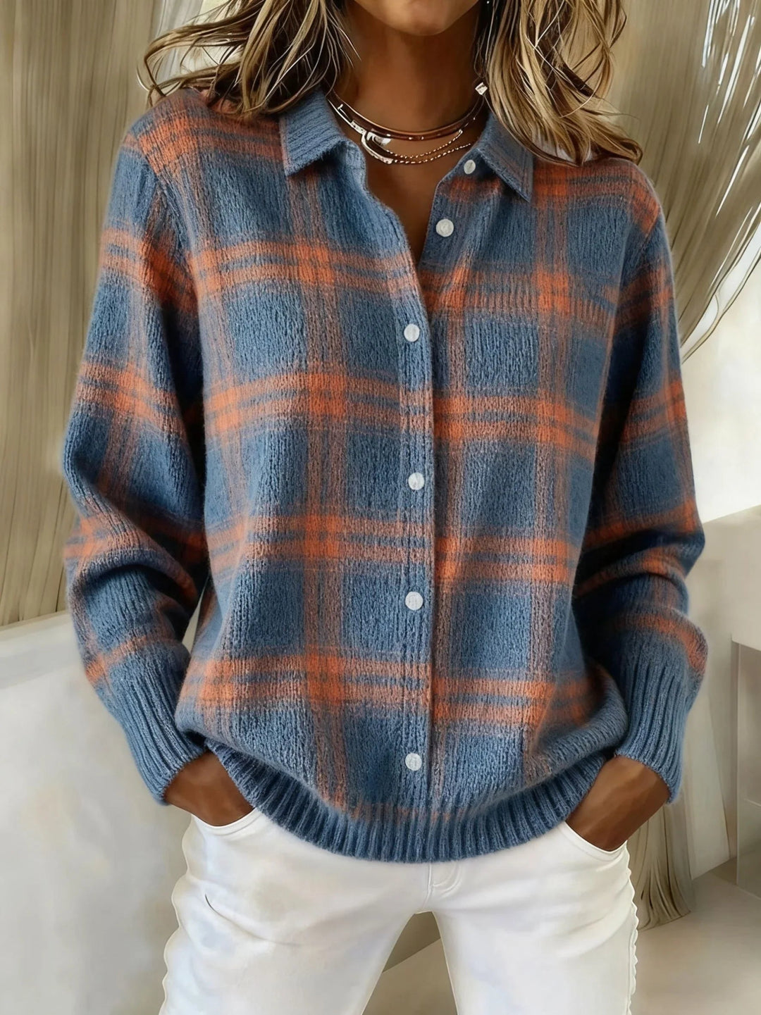 Valeria™ | Casual Retro Plaid Jumper - SUNDRA