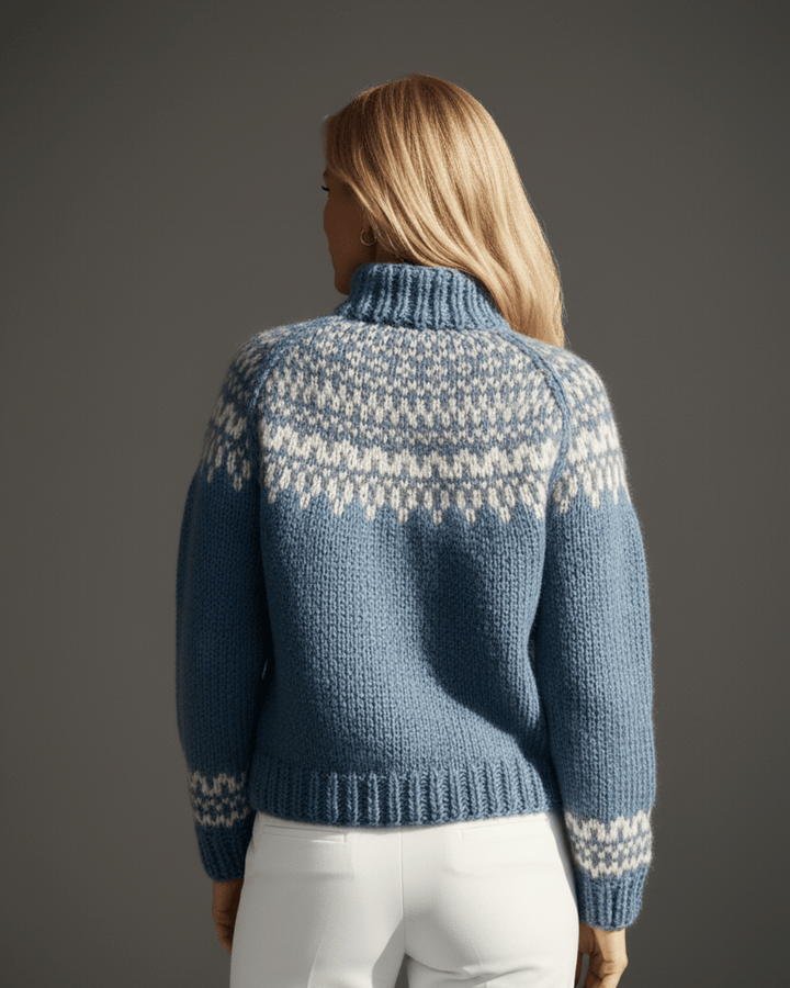 Willow™ | Nordic Blue Wool Knit - SUNDRA
