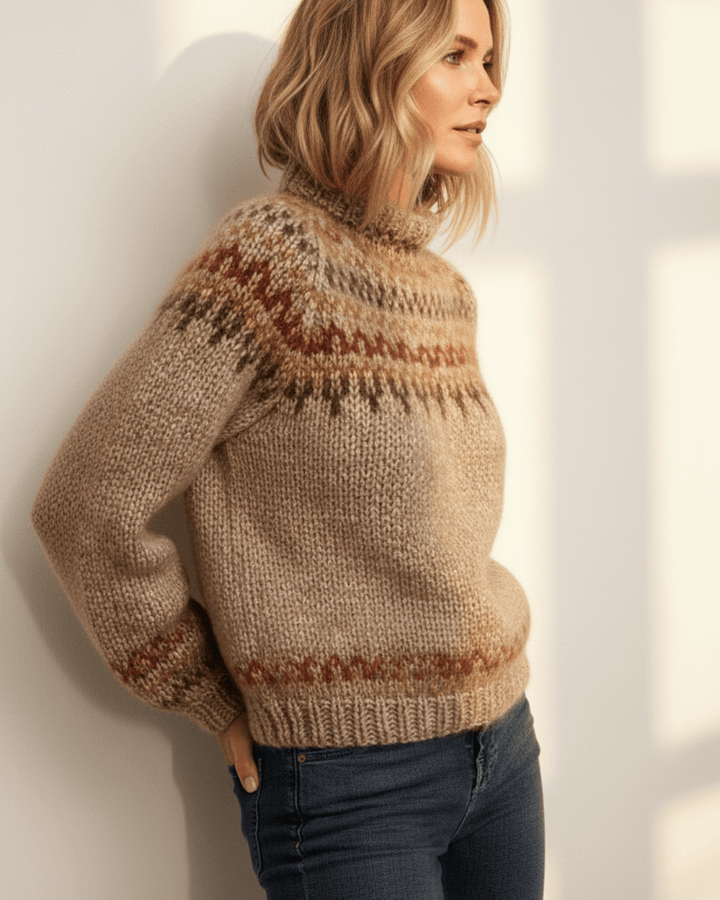 Willow™ | Nordic Pattern Wool Knit - SUNDRA